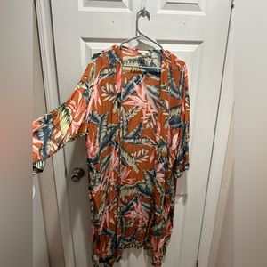 LOFT Open Duster/Kimono Tropical